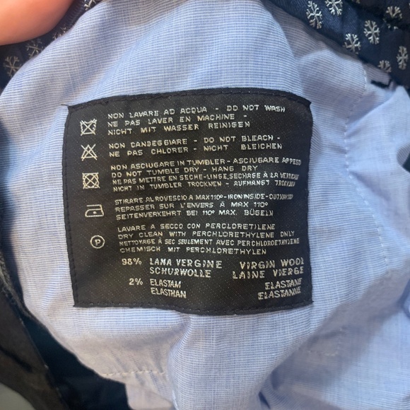 PT01 Men’s 5-Pocket Trouser – Charcoal Flannel Wool with Satin Side Stripe - Picture 5 of 5